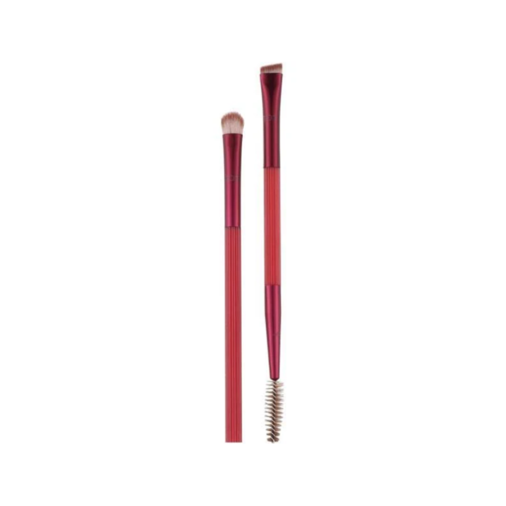 Real Techniques Solar Power eye and brow duo with three brush heads on two handles