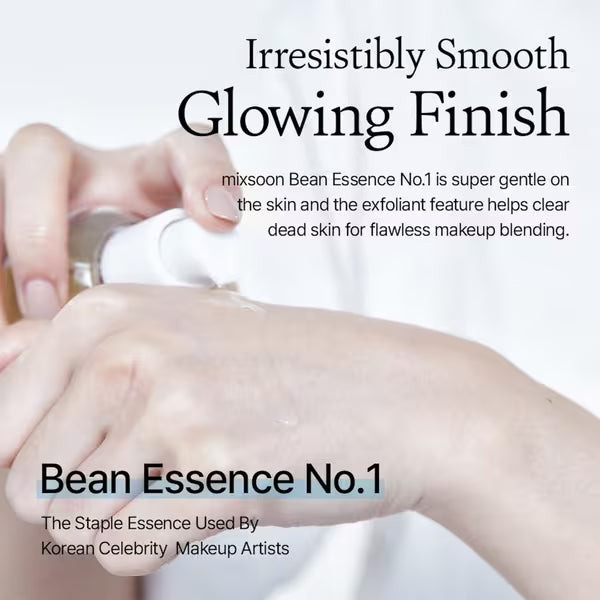 mixsoon Bean Essence application on the back of a hand