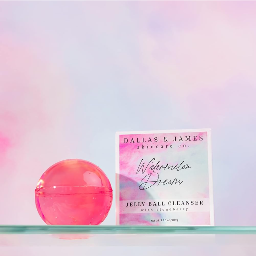 Dallas & James Watermelon Dream Jelly Ball Cleanser 3.5 oz product and packaging