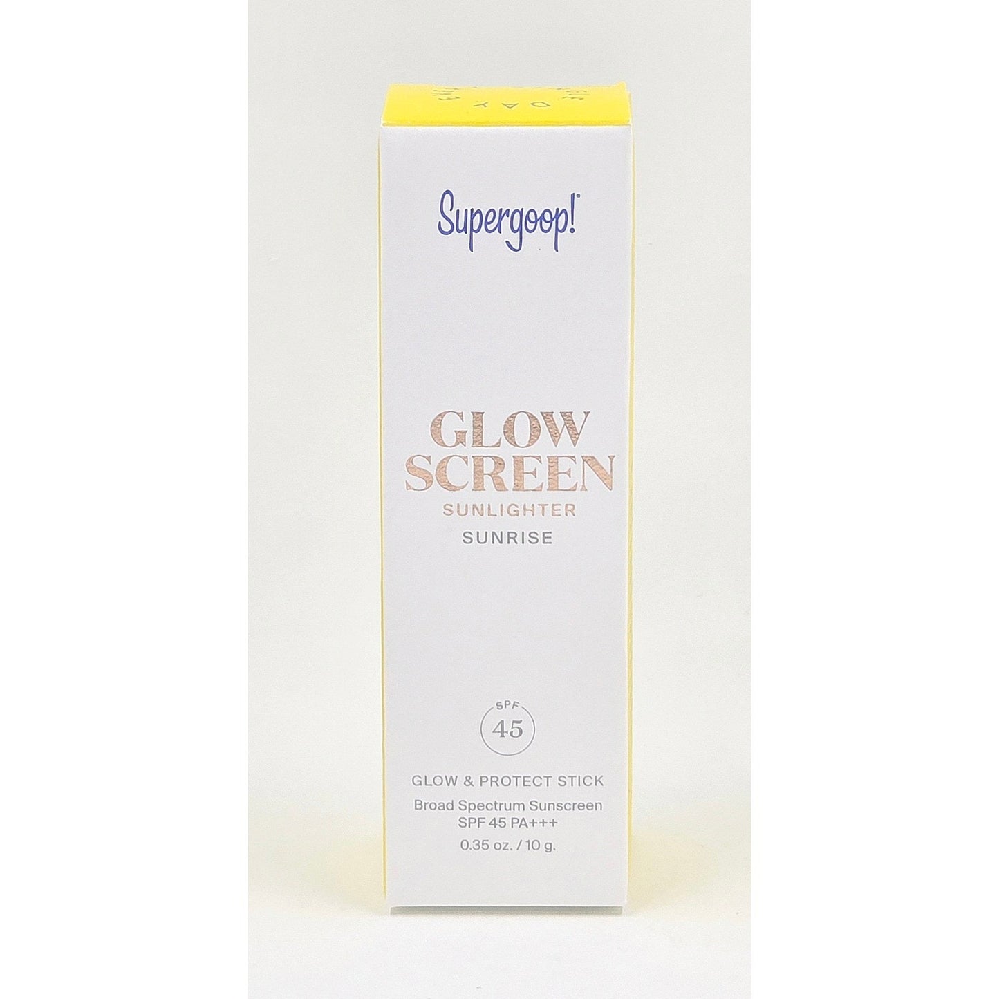 Supergoop! Glowscreen Sunlighter SPF 45 PA++++ Sunrise 0.35 oz box front