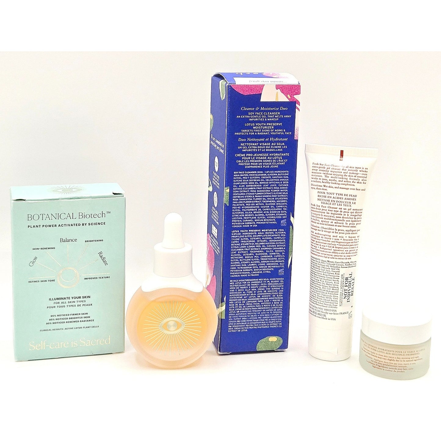 8 Faces The Skin Brightener Serum 1oz + fresh Soy Cleanser & Lotus Moisture Duo