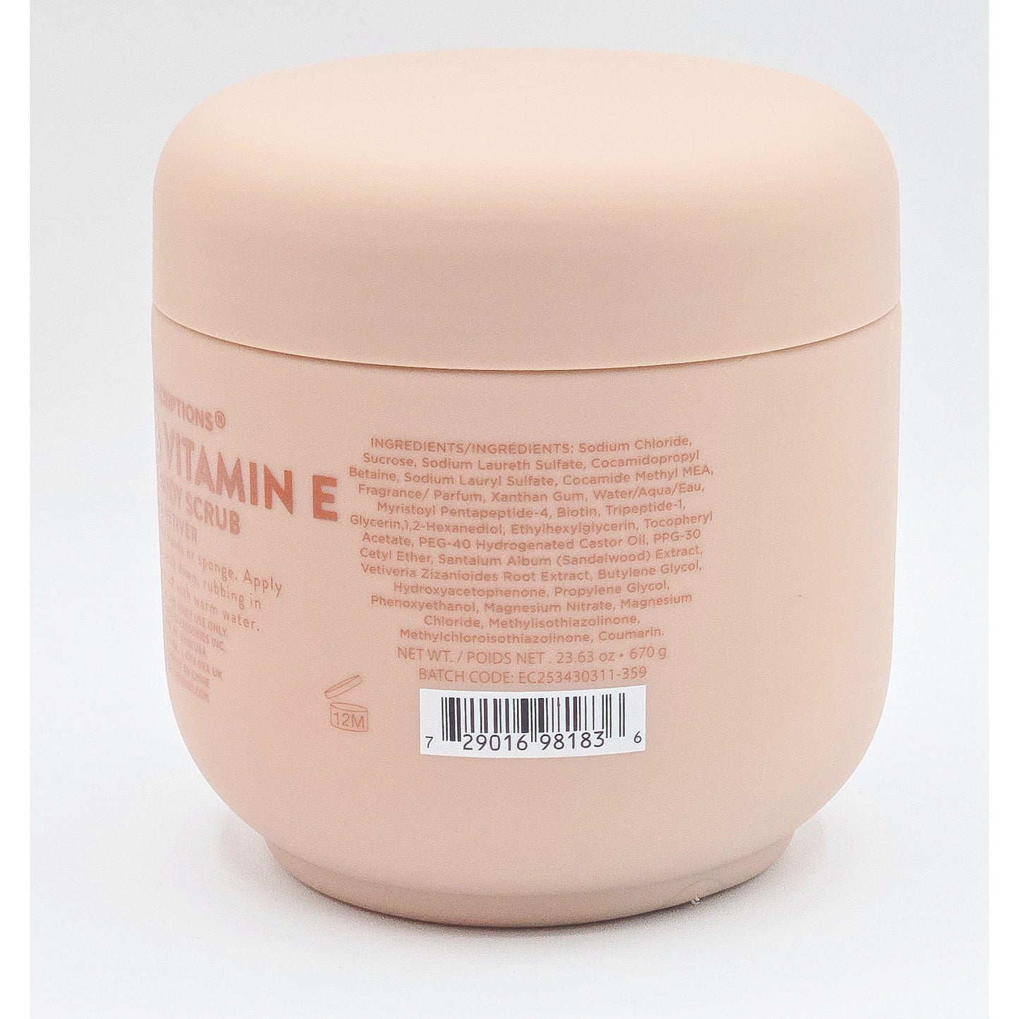 Body Prescriptions Peptides & Vitamin E Soothing Exfoliting Body Scrub- 23.63 oz