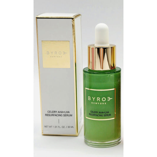 BYROE NEW YORK Celery AHA + LHA Resurfacing Serum 1oz/30mL Full SZ SEAL BOX $86