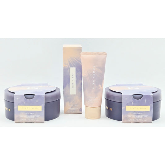 2 Fenty Skin BUTTA DROP Shimmering Whipped Oil Body Cream + Hydra Visor Hand SPF