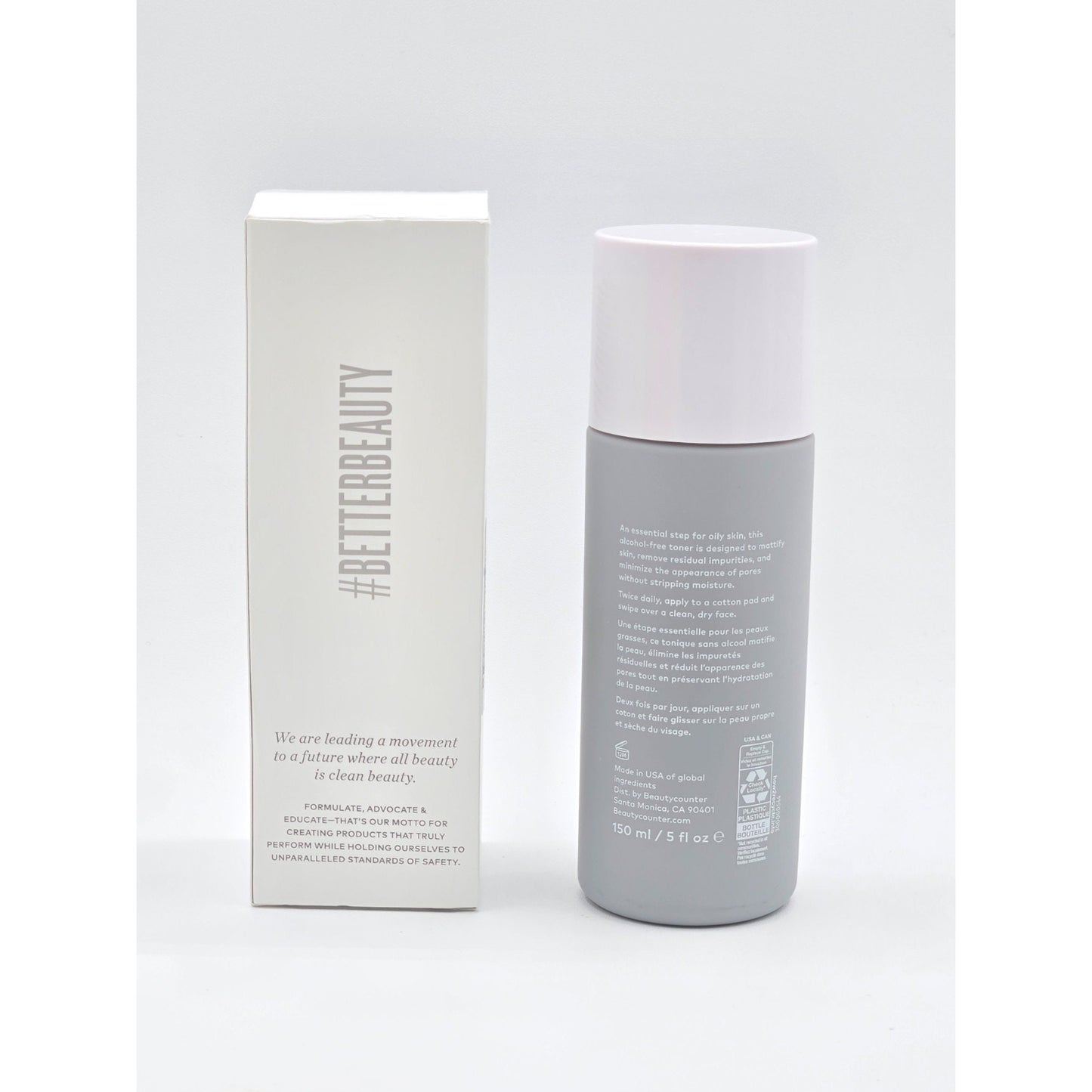2 Pack Beautycounter- CounterControl Instant Matte Toner - 5 oz. Full Size- NIB