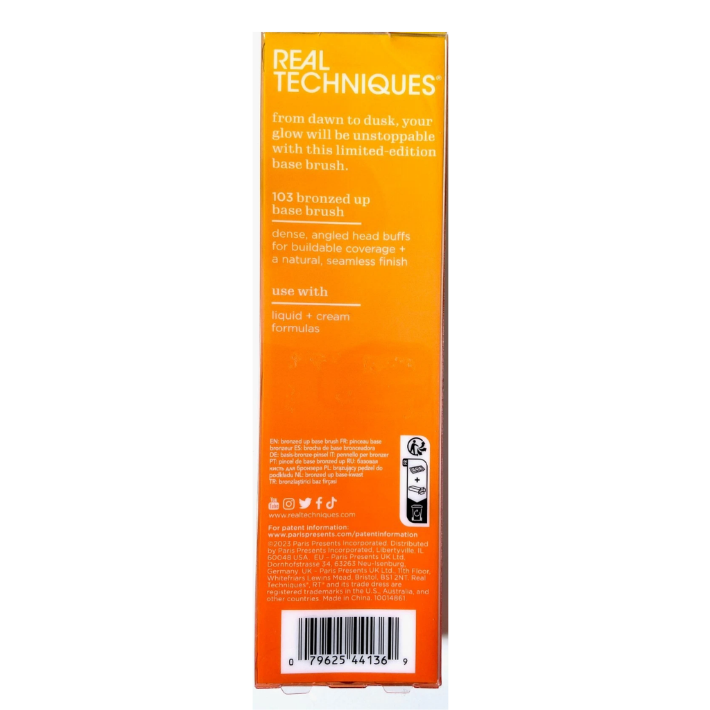 Rear of Solar Power 103 packaging showing brush directions and barcode 079625441369