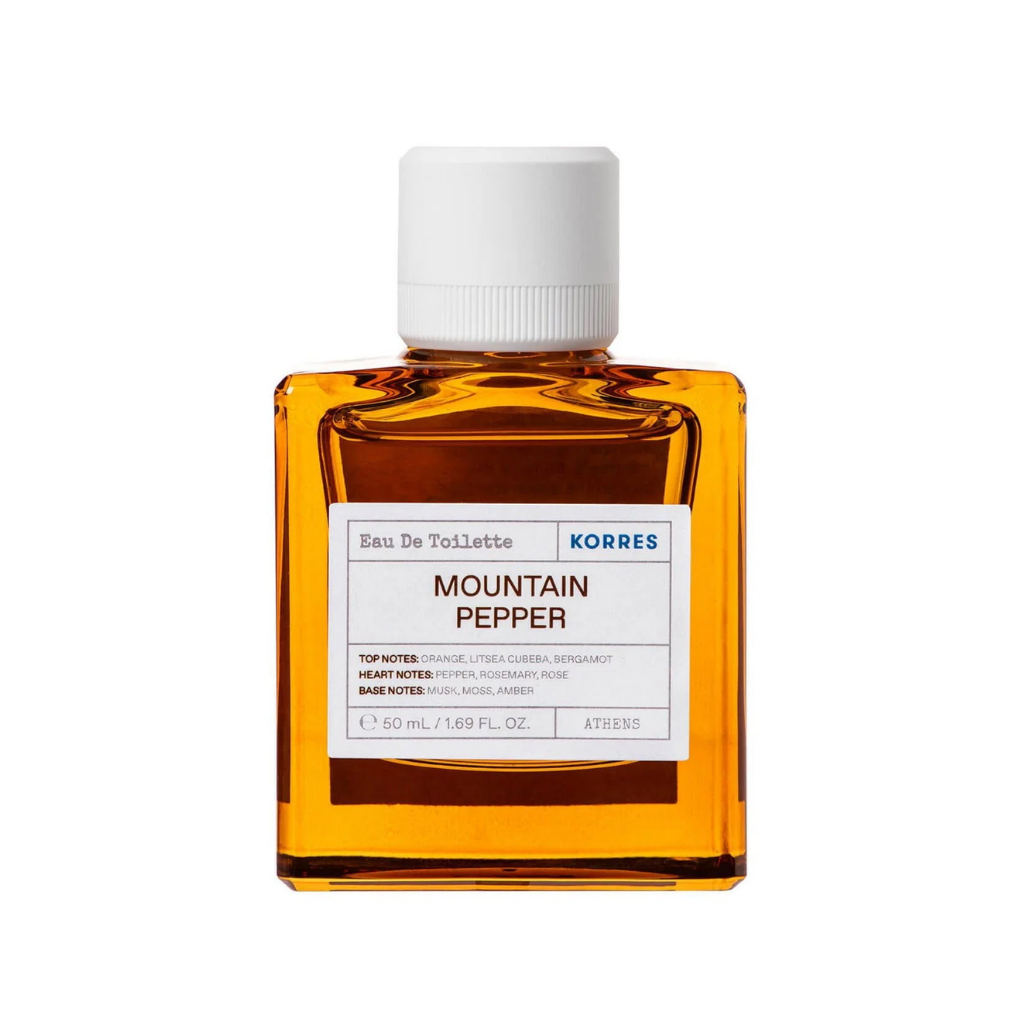 KORRES Mountain Pepper 50 mL eau de toilette bottle with white cap