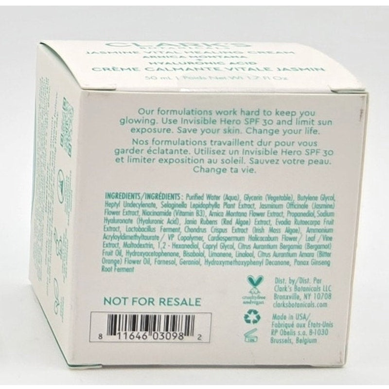 2 Pack Clark's Botanicals Jasmine Vital Healing Cream- 1.7oz ea NEW Full Size.