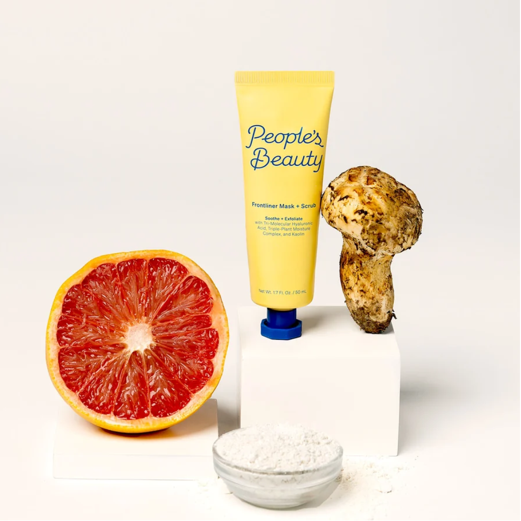 People’s Beauty Frontliner Mask + Scrub kaolin and hyaluronic acid treatment