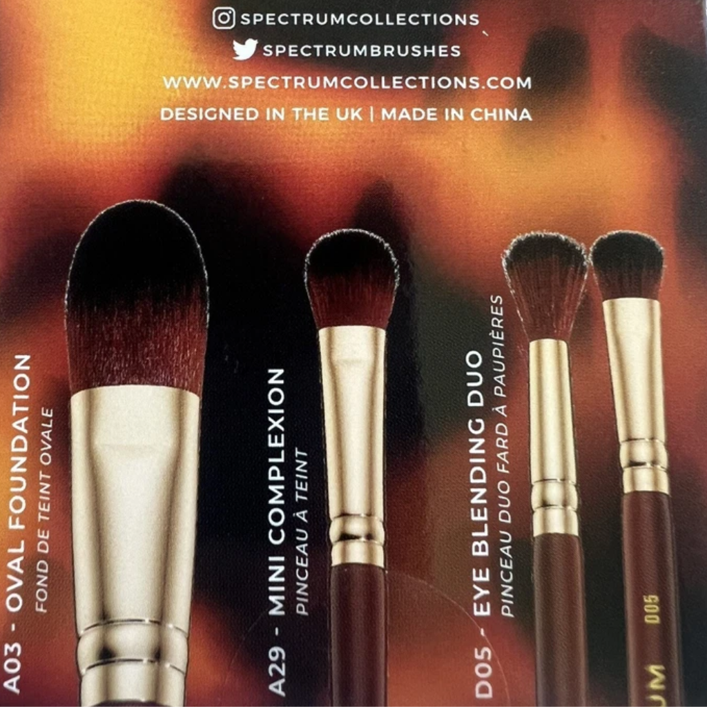 Spectrum Pantherine vegan Taklon makeup brushes with tortoiseshell-inspired handles