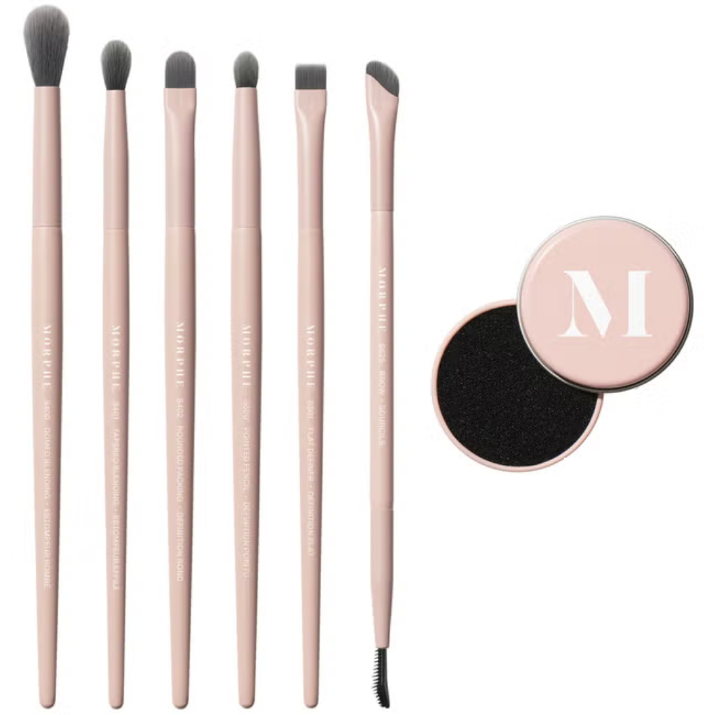 Morphe Eye Obsessed 12-piece eye brush collection with black zipper bag