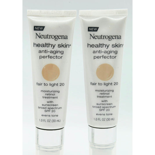 Neutrogena Healthy Skin Anti Aging Perfector Fair to Light #20- SPF 20- 2 Pack