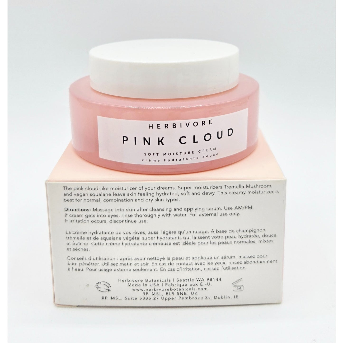 Herbivore Milky Way Soothing Exfoliating Serum & Pink Cloud Soft Moisture Cream