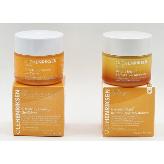 Olehenriksen Brighten- C Rush Gel Creme & Banana Instant Glow Moisture 1.7 oz Ea