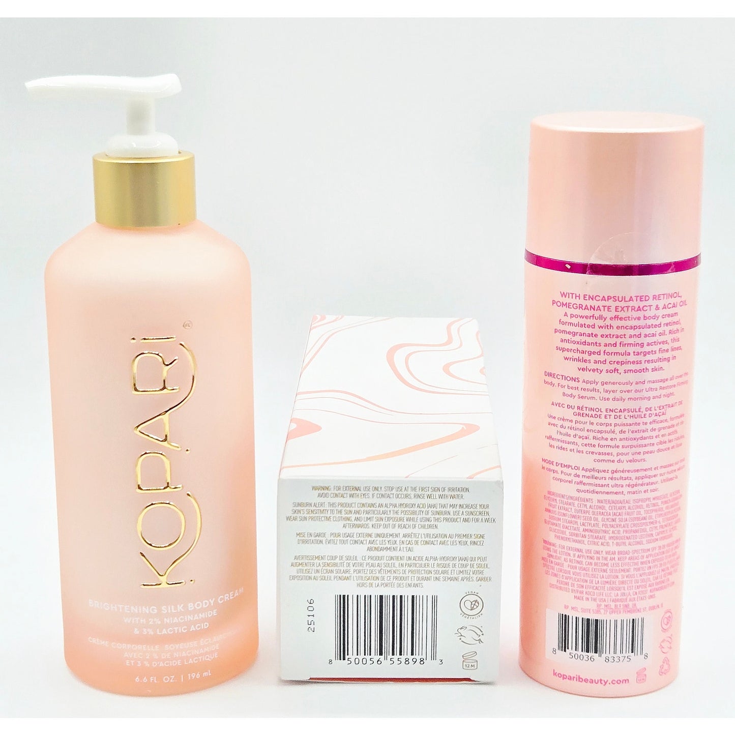 Kopari Brightening Silk Body Cream 6.6 oz + Ultra Renewal Retinol Cream 6.7 oz