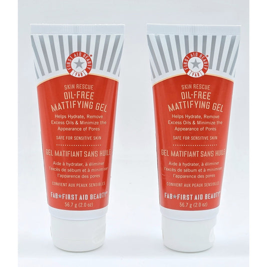 First Aid Beauty Oil-Free Mattifying Gel- Set Of 2 @ 2 fl. oz. Each NEW