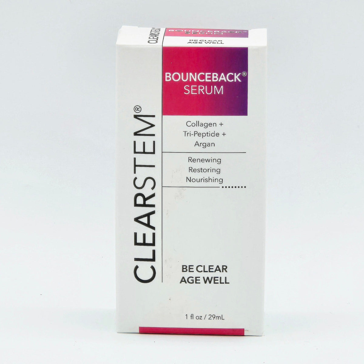 CLEARSTEM BOUNCEBACK peptide facial serum, 29 mL