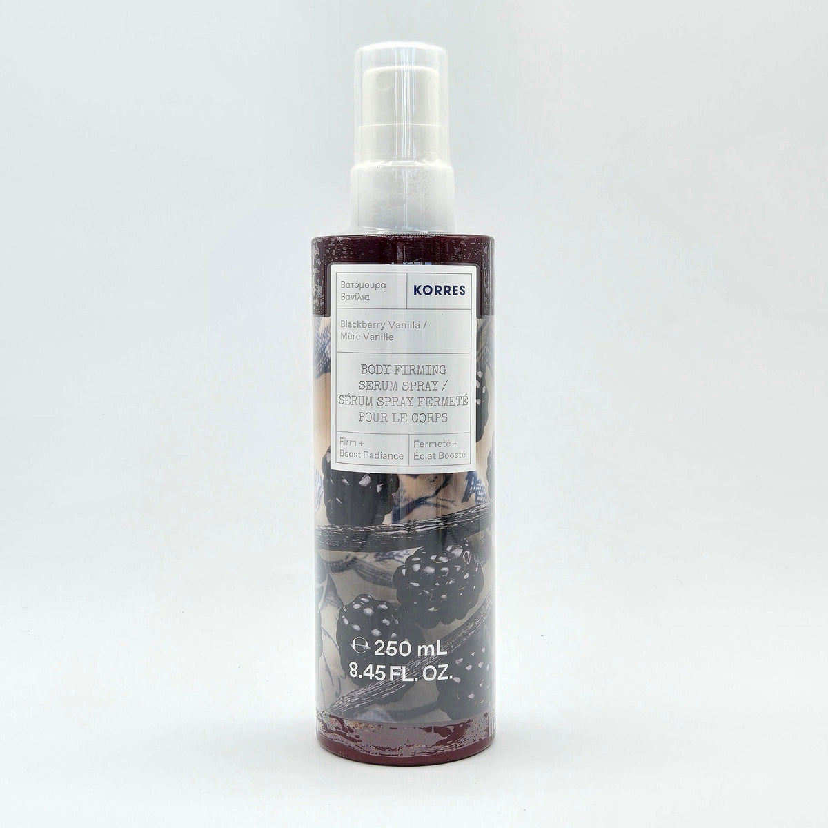 KORRES Blackberry Vanilla Body Firming Serum Spray, 250 mL
