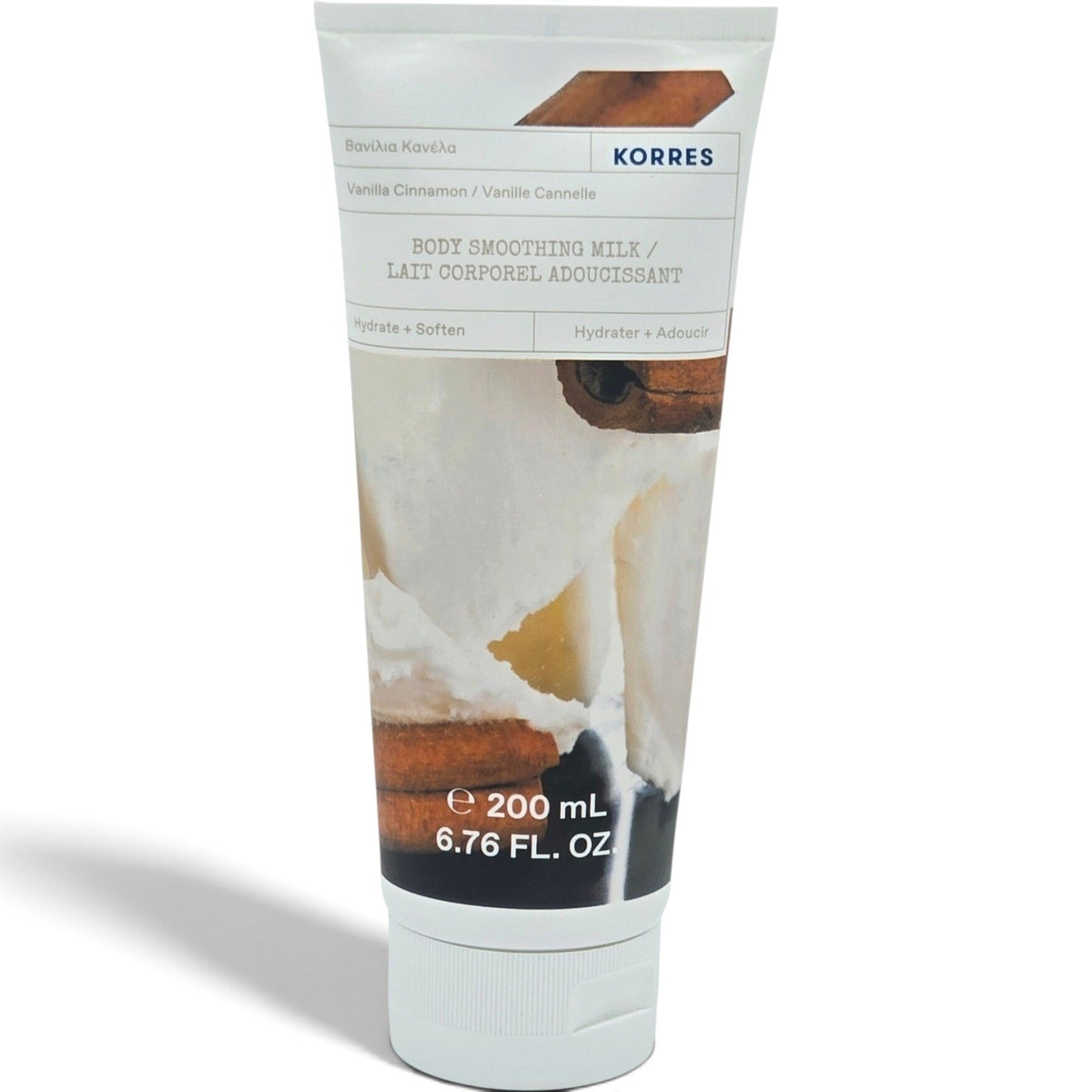 Korres Body Smoothing Milk in Vanilla Cinnamon w/ Provitamin B5 200 6.76 FL. OZ.