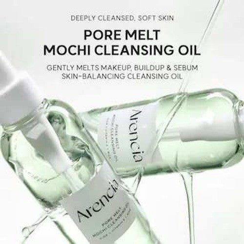 Arencia Pore Melt Mochi Cleansing Oil 6.76 oz & Rice Mucin Cleanser 4.23 oz Set