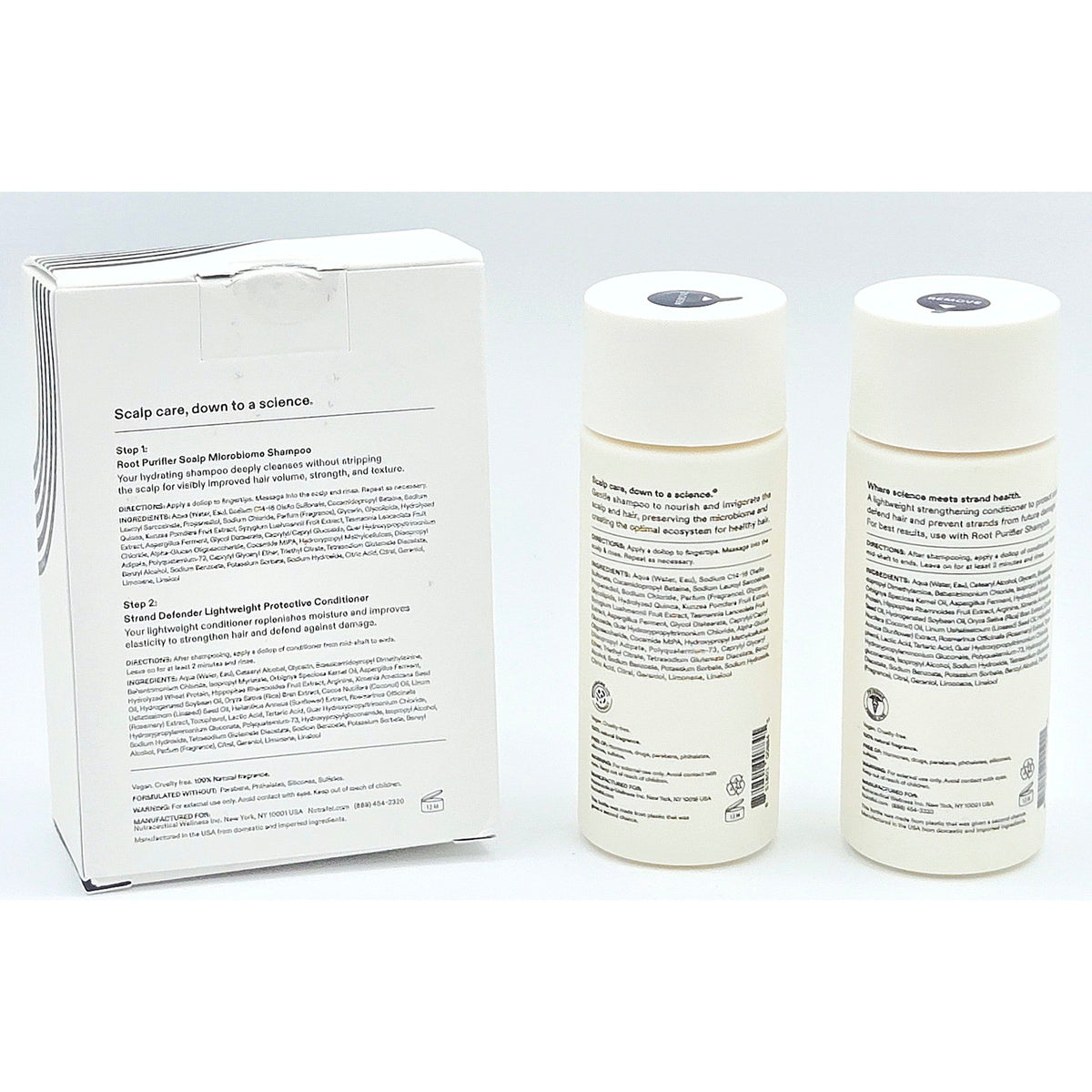 Nutrafol Full of Strength Set Root Purifier & Strand Defender 2 FL OZ Each