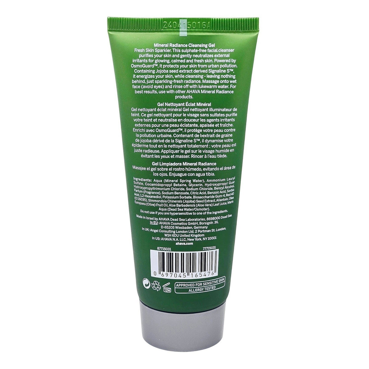 AHAVA Mineral Radiance Cleansing Gel 3.4 fl.oz / 100 ml 2-Pack