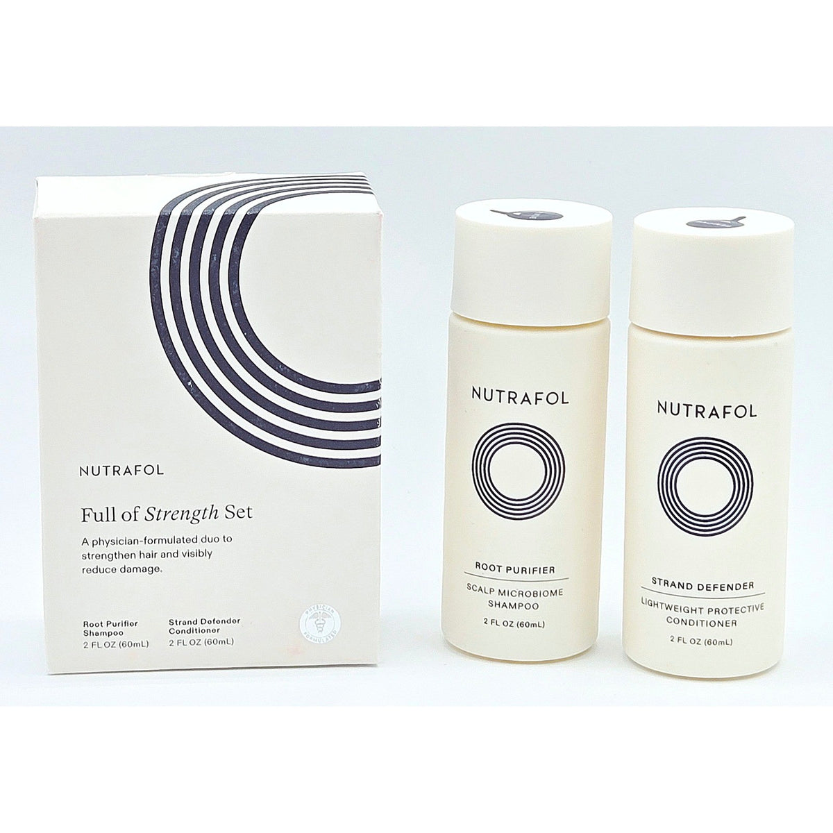 Nutrafol Full of Strength Set Root Purifier & Strand Defender 2 FL OZ Each
