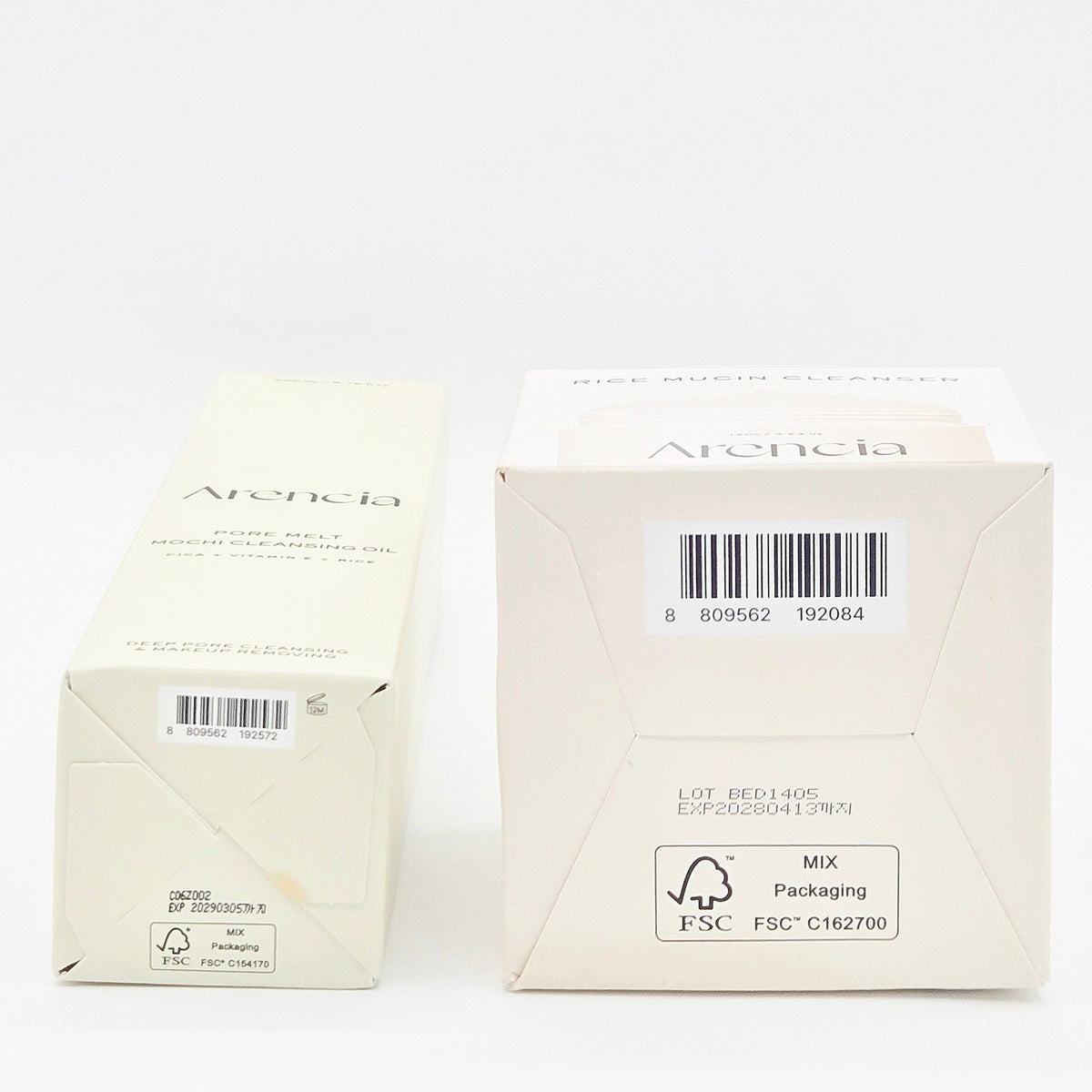 Arencia Pore Melt Mochi Cleansing Oil 6.76 oz & Rice Mucin Cleanser 4.23 oz Set