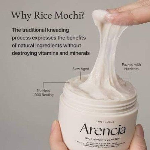 Arencia Pore Melt Mochi Cleansing Oil 6.76 oz & Rice Mucin Cleanser 4.23 oz Set