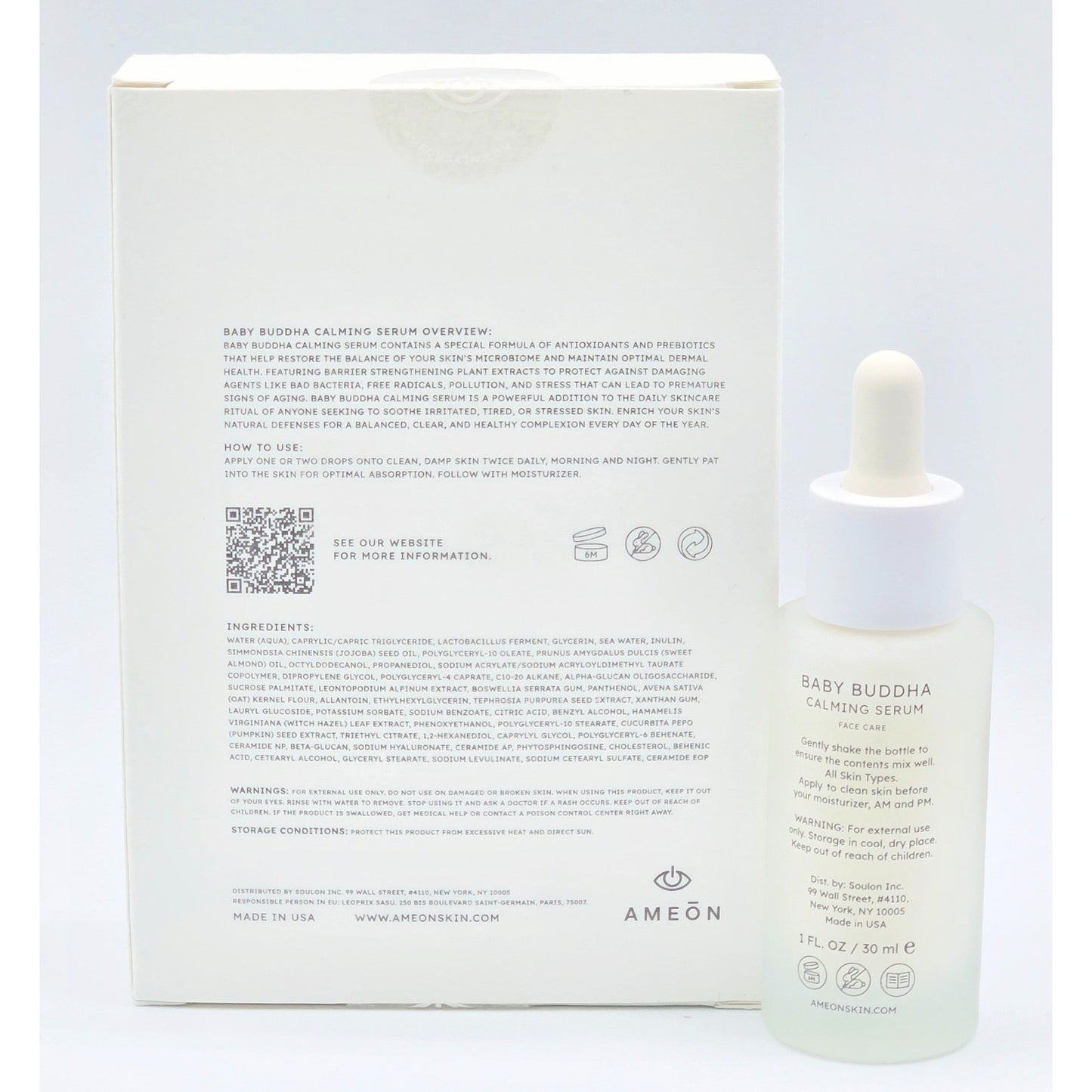 Baby Buddha Calming Serum by Ameon 1 oz Microbiome Balancing Skincare
