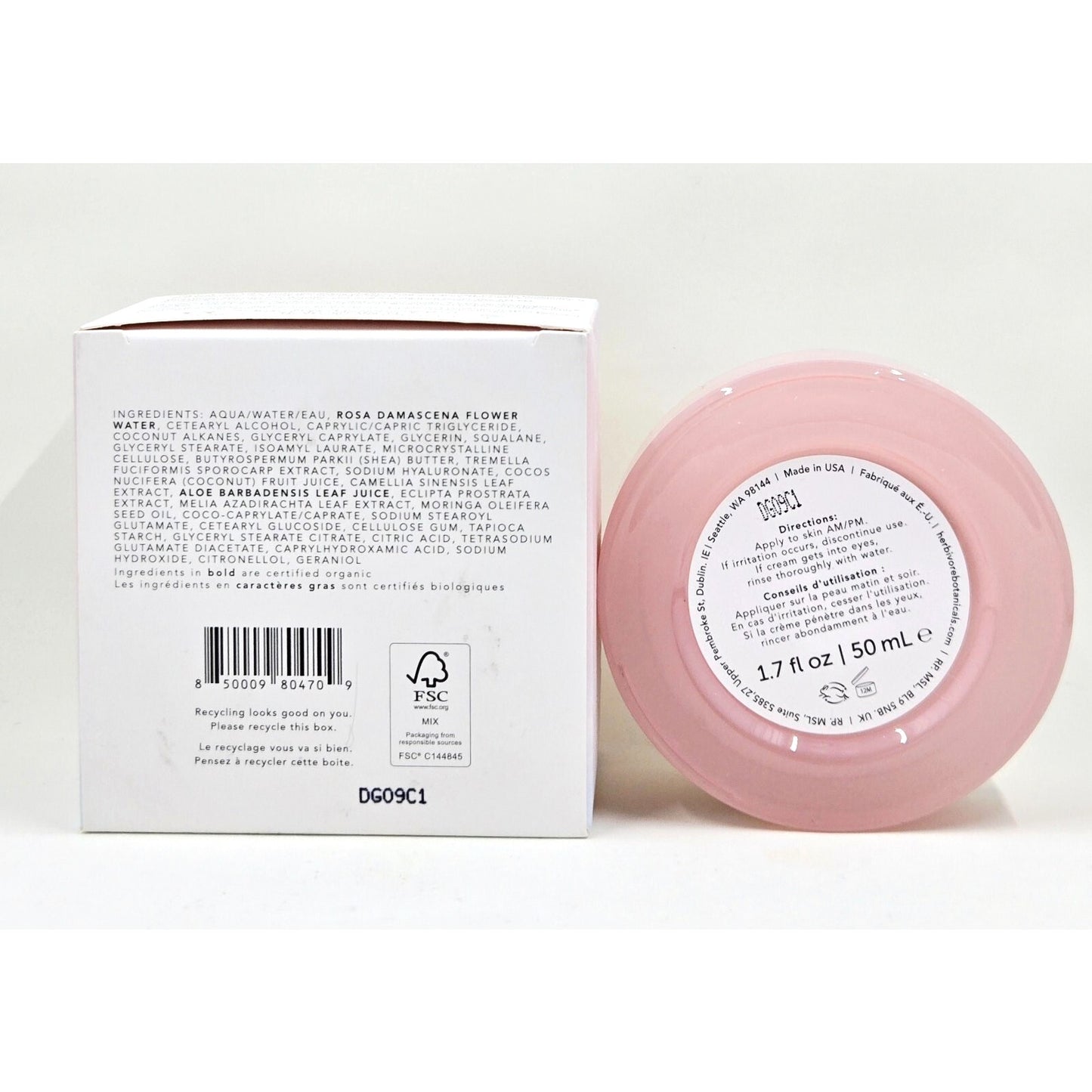Mz Skin Cleanse & Clarify AHA Dual Action + Herbivore Pink Cloud Moisture Cream