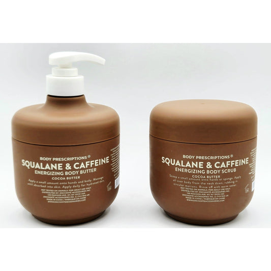 Body Prescriptions Squalane & Caffeine Energizing Body Butter & Scrub Set
