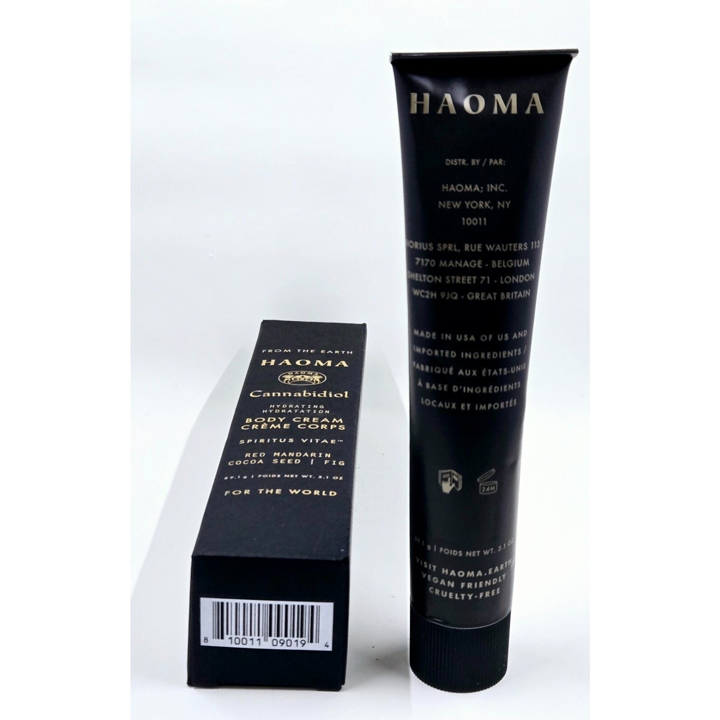 Haoma Hydrating Body Cream Red Mandarin Cocoa Seed Fig 3.1 oz