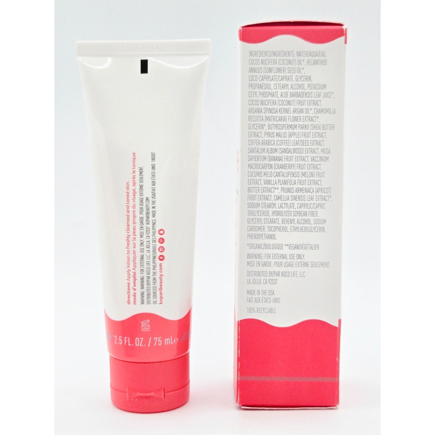 Kopari Coconut Water Moisture Cream 1.7oz, Coconut Face Cream 2.5oz, Lip Scrubby