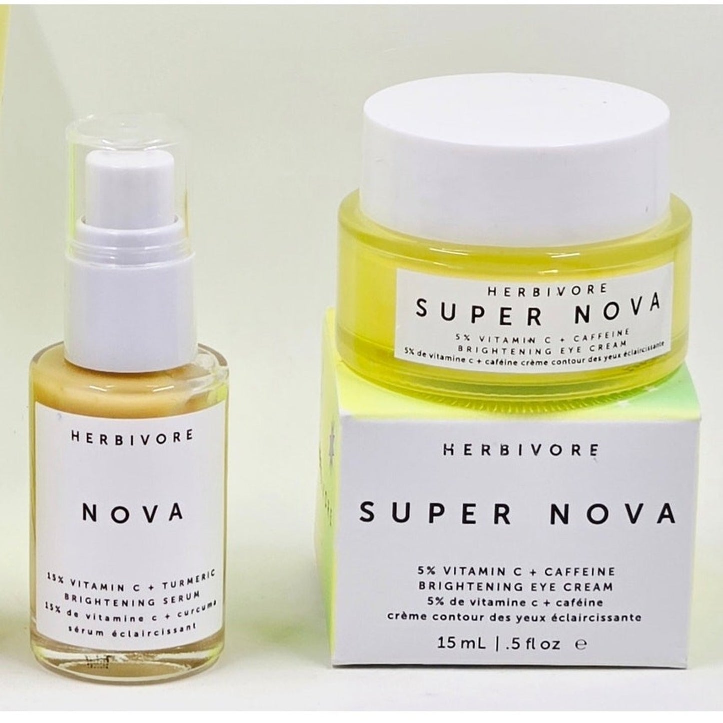 Herbivore SuperNova Eye Cream .5 oz + Mini Nova .33 oz - NEW - 15%Vitamin C