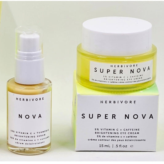 Herbivore SuperNova Eye Cream .5 oz + Mini Nova .33 oz - NEW - 15%Vitamin C