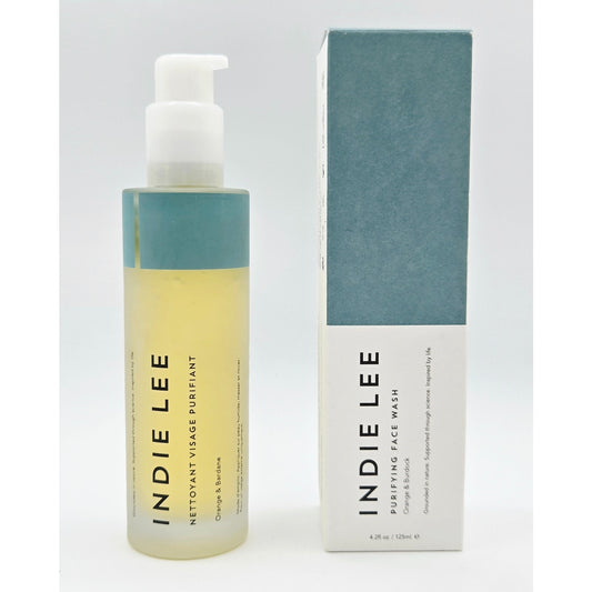 INDIE LEE Purifying Face Wash ~ 4.2 fl oz/ 125 ml Orange & Burdock ~ New in Box