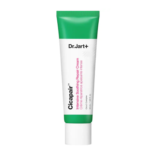 Dr. Jart+ Cicapair Intensive Soothing Repair Cream 50 mL tube on a white background.
