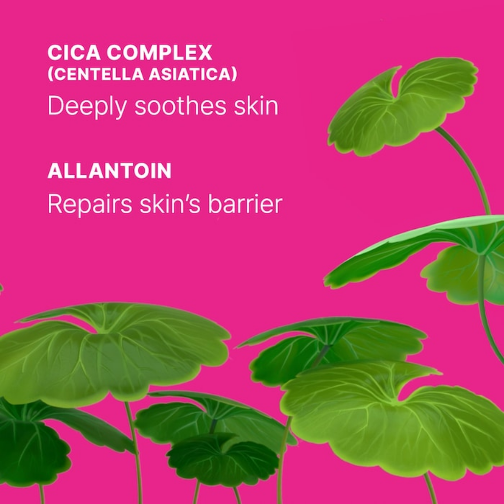 Dr. Jart+ Cicapair Repair Cream ingredient graphic highlighting Cica Complex and allantoin.
