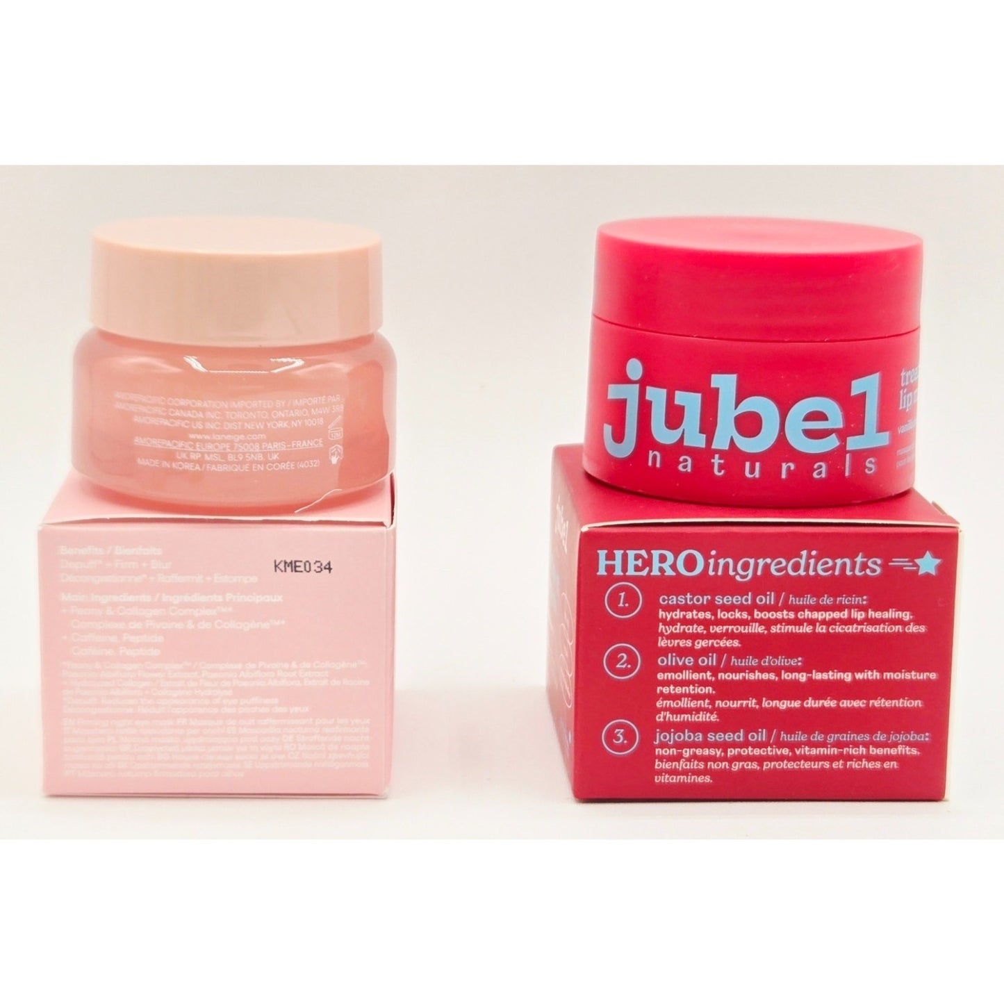 Overnight Laneige Bouncy & Firm Eye + Jubel Lip Sleeping Masks ~ .7oz ea.~ NEW