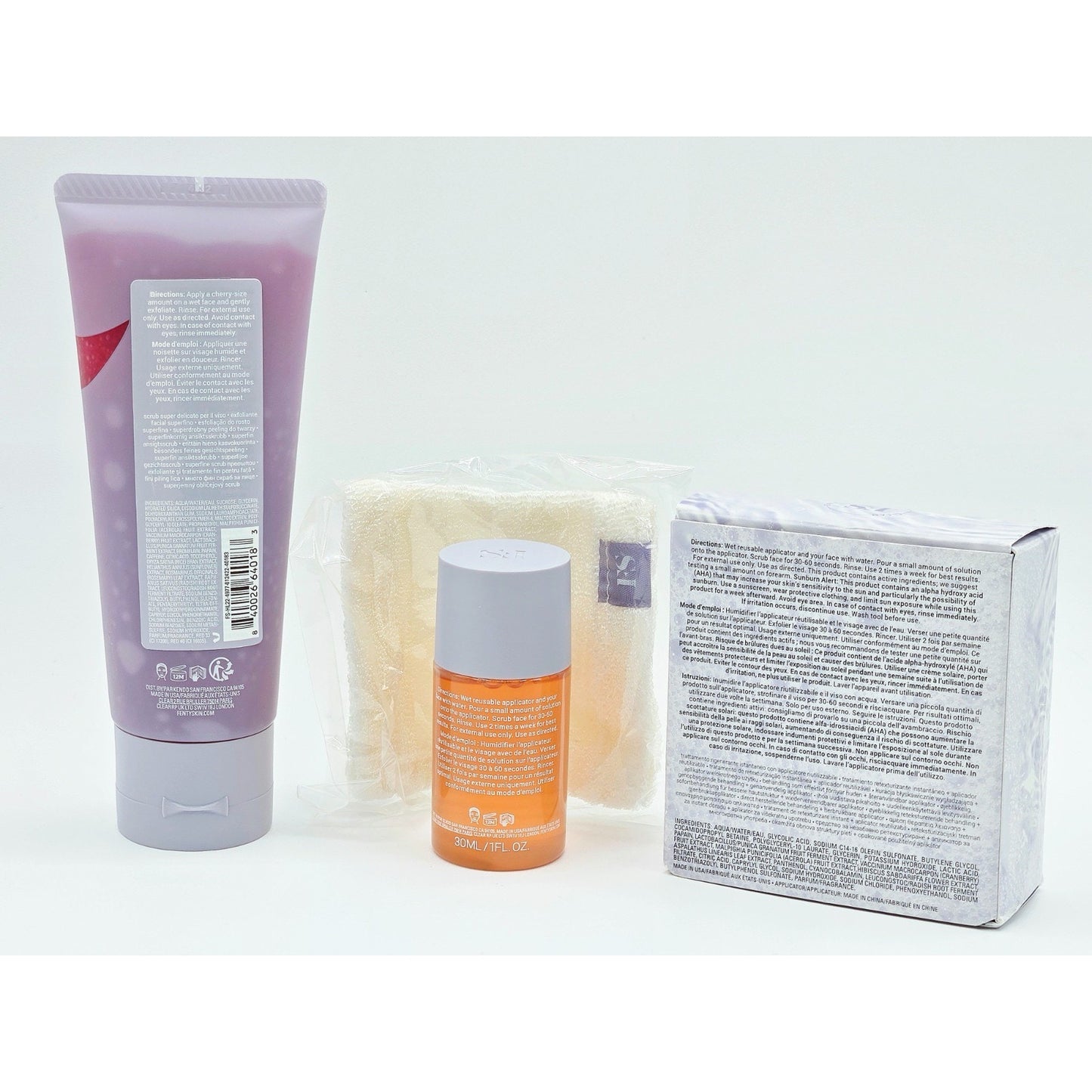 Fenty Skin Pre-Show Glow Retexturizing Treatment + Cherry Dub Superfine Scrub