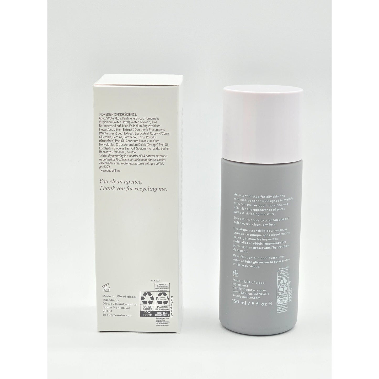 2 Pack Beautycounter- CounterControl Instant Matte Toner - 5 oz. Full Size- NIB