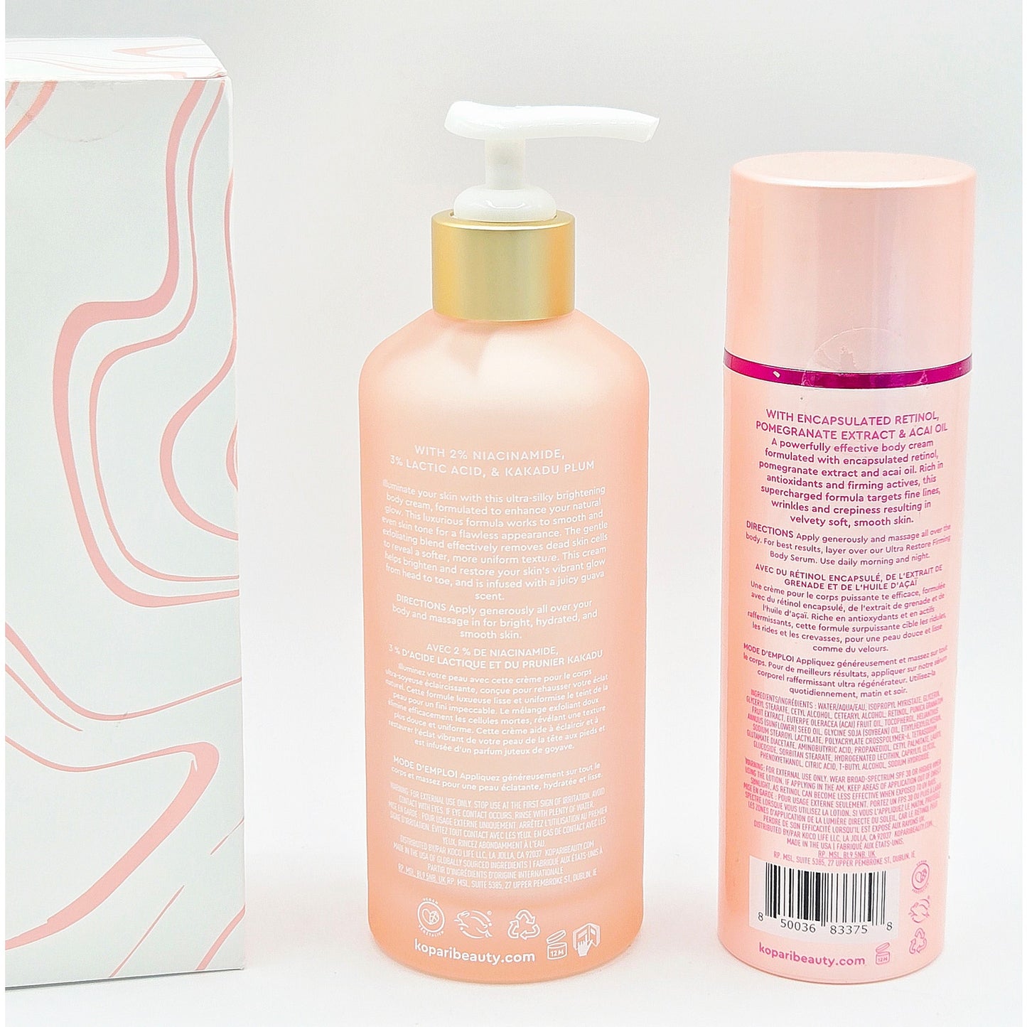 Kopari Brightening Silk Body Cream 6.6 oz + Ultra Renewal Retinol Cream 6.7 oz