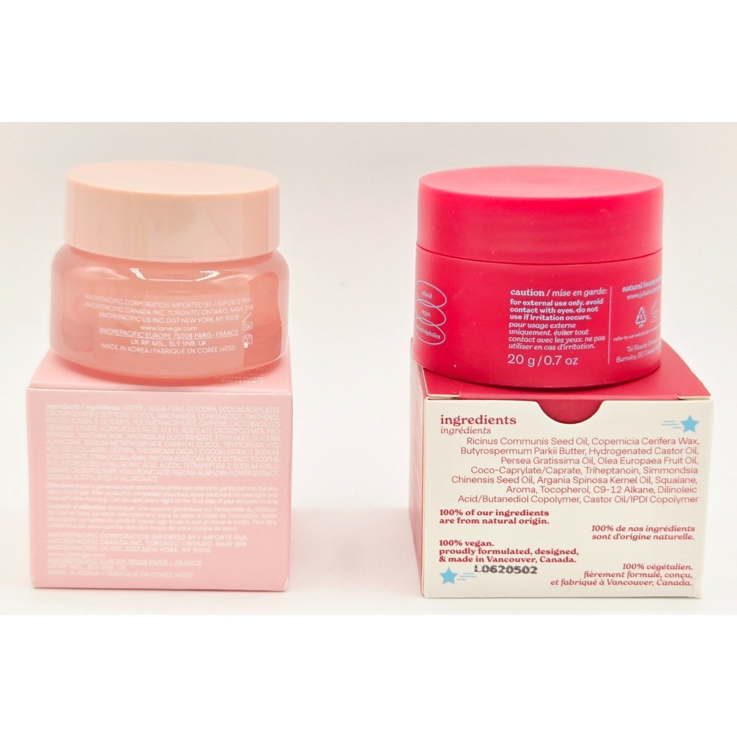 Overnight Laneige Bouncy & Firm Eye + Jubel Lip Sleeping Masks ~ .7oz ea.~ NEW