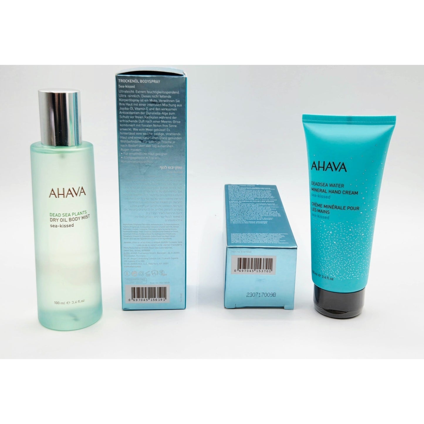 AHAVA Dead Sea Dry Oil Body Mist~ 3.4oz + Dead Sea Mineral Hand Cream~3.4 oz