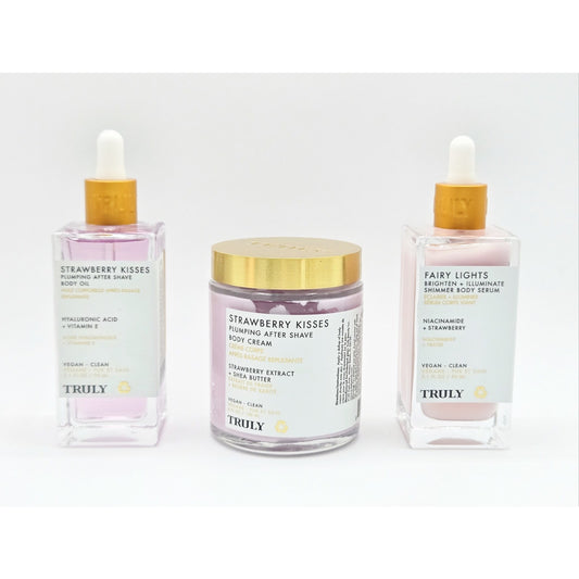 TRULY Strawberry Kisses Plumping Aftershave Oil & Butter with Fairy Lights Serum