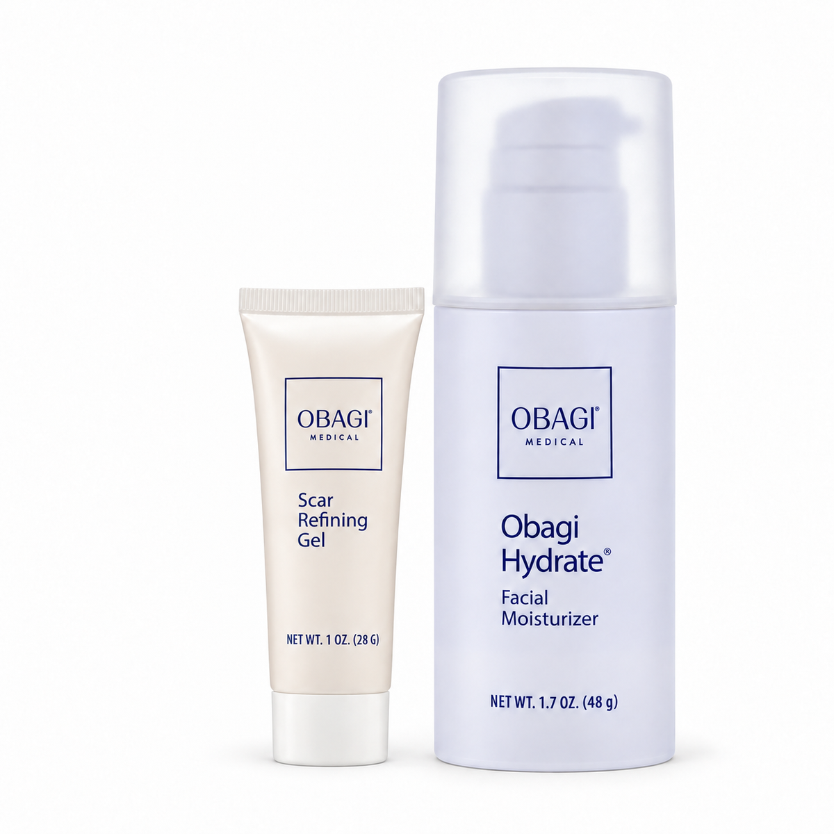 Obagi Hydrate Facial Moisturizer 1.7oz & Scar Refining Gel 1oz Set