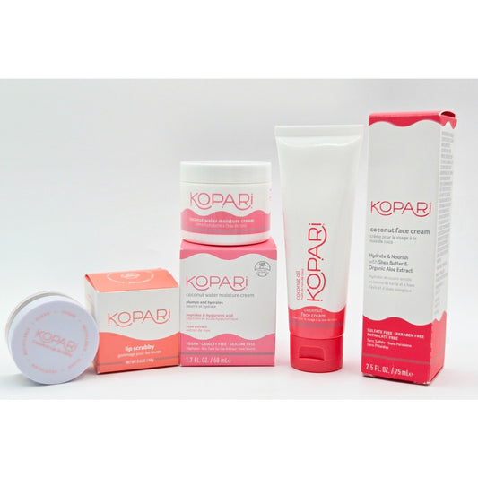 Kopari Coconut Water Moisture Cream 1.7oz, Coconut Face Cream 2.5oz, Lip Scrubby