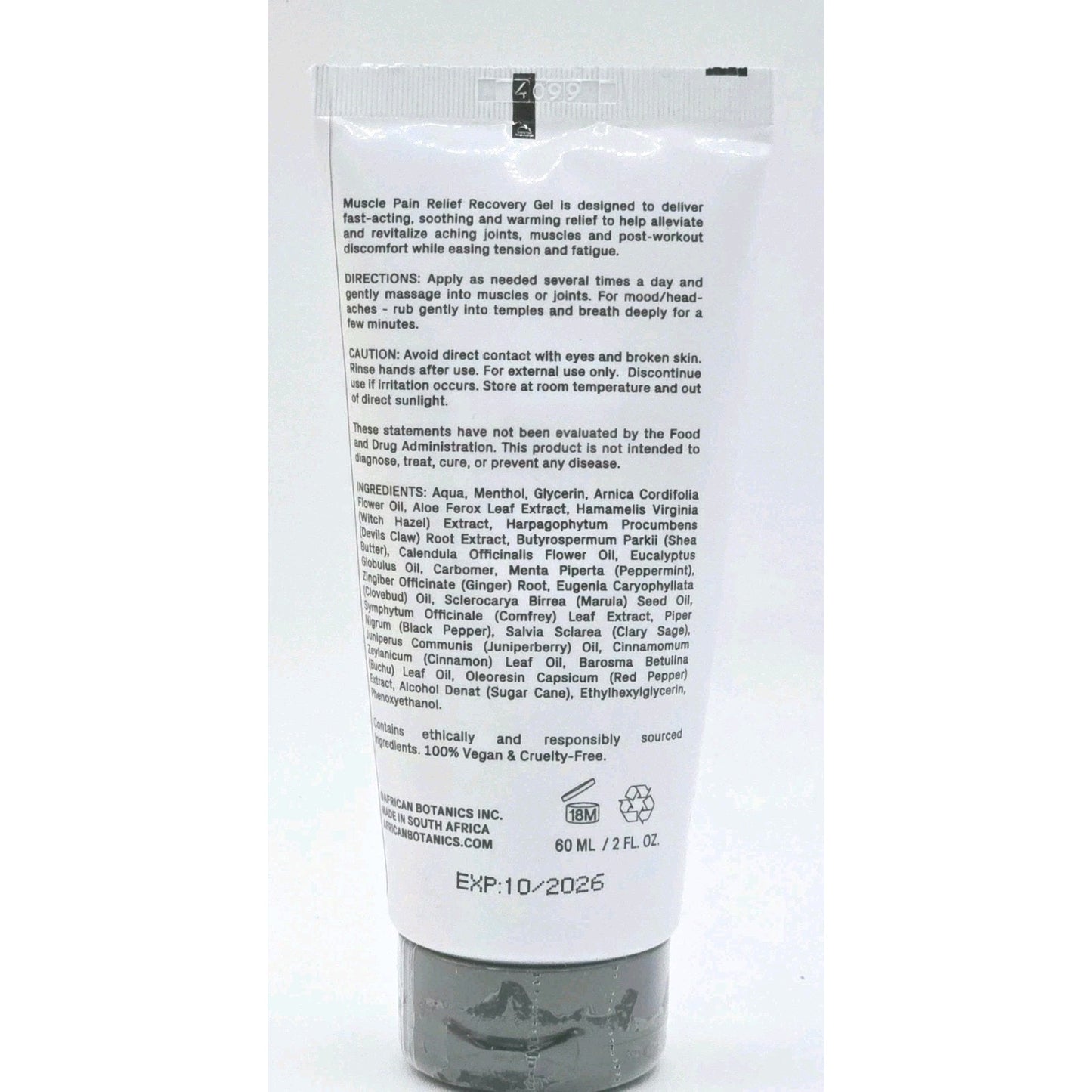 ELEMIS Warm-Up Massage Balm 5oz & African Botanics Muscle Pain Recovery Gel 2oz