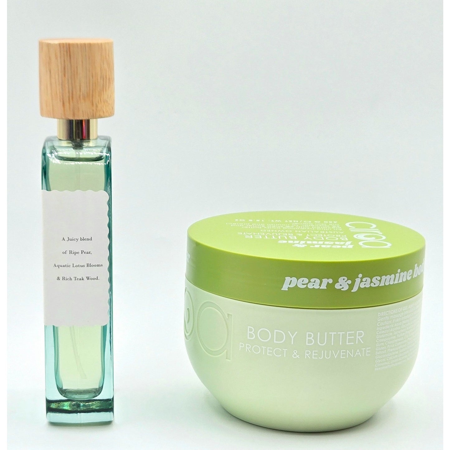 Ellen Tracy Sparkling Pear EDP 3.4 oz & Ciroa Pear Protecting Body Butter 15.8oz